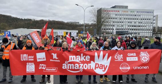 ‘Make Amazon Pay’ strikes and protests: In Germany, workers from around the world demand dignity and respect