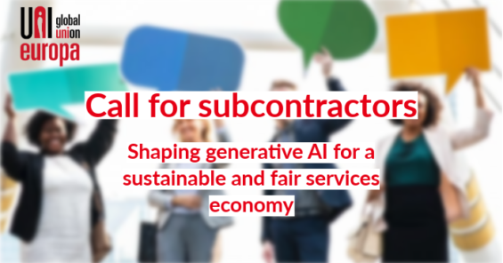 Call for subcontractors in EU-funded project “Shaping generative AI for a sustainable and fair services economy”